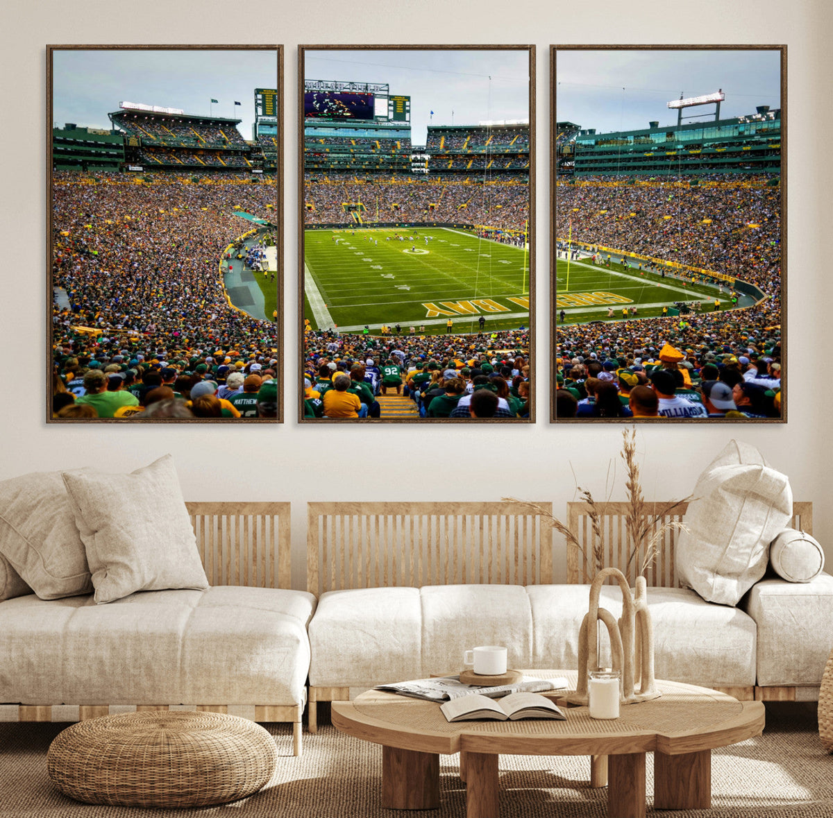 Green Bay Packers Lambeau Field Stadium Wall Art Canvas