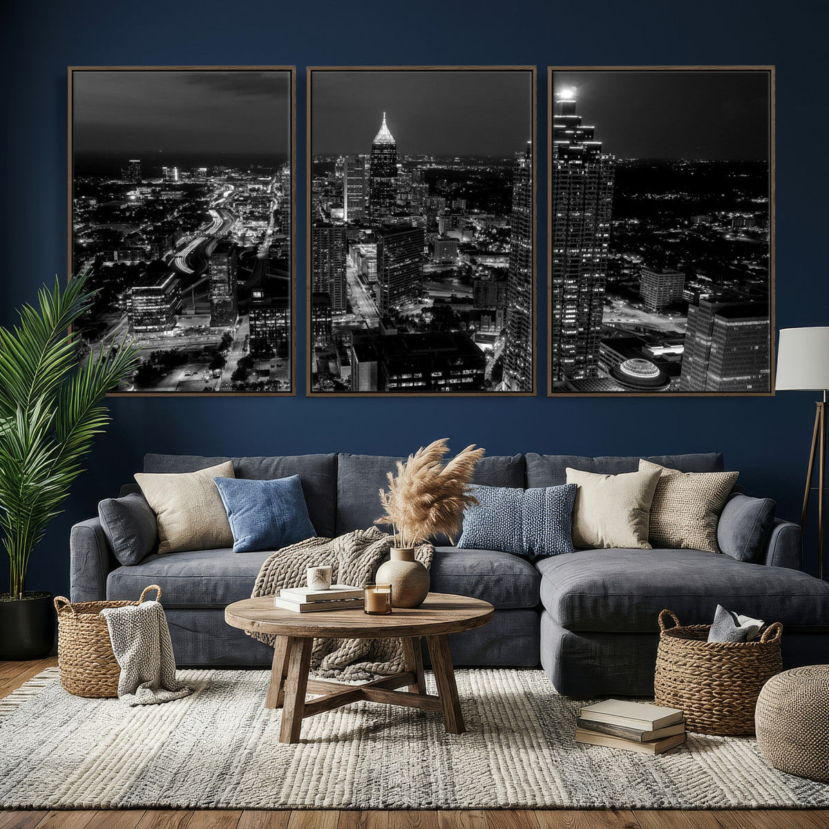Atlanta Skyline Wall Art Canvas Print, Atlanta Downtown