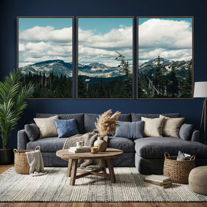 Mountain Forest Wall Art Canvas Print, Alpine Pine Tree