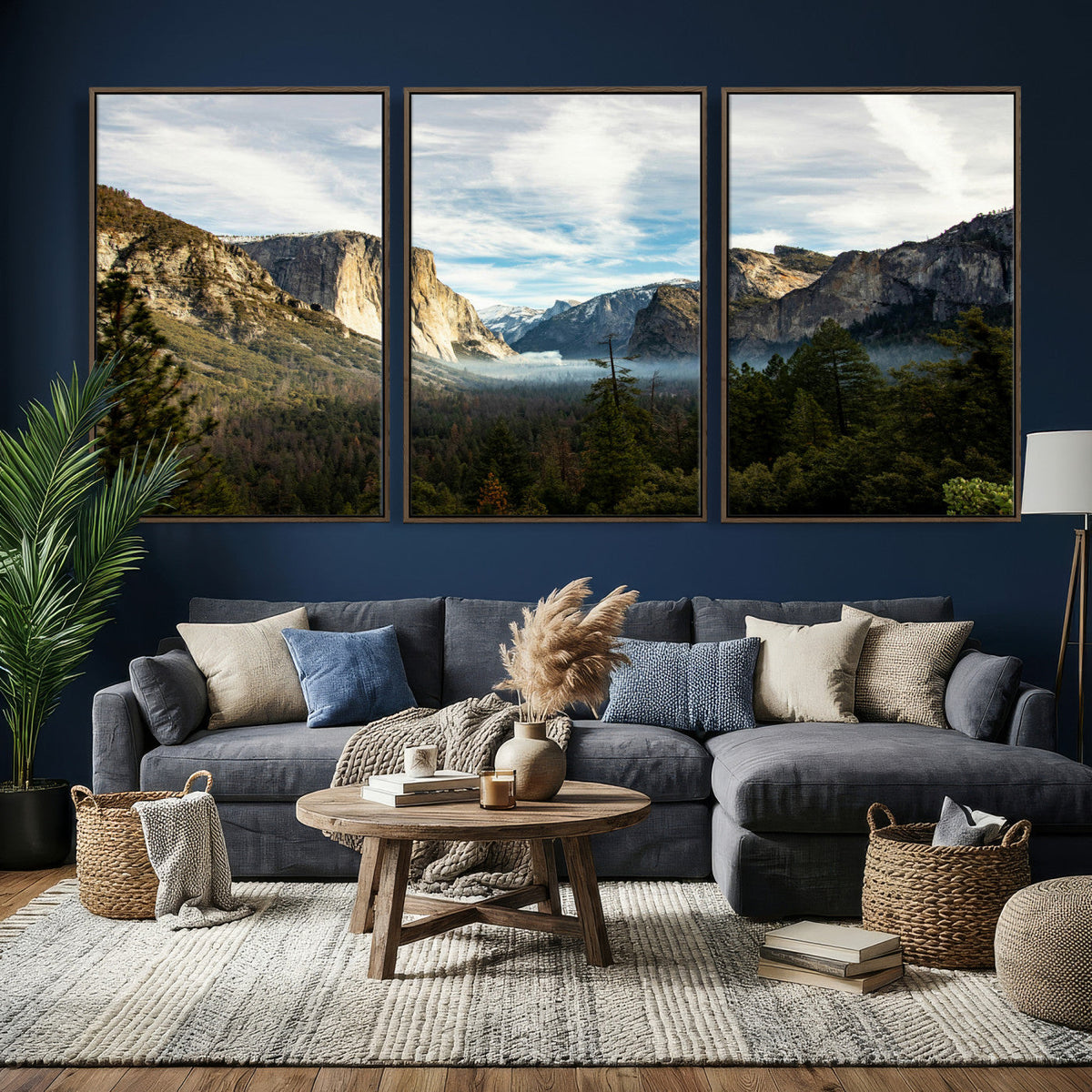 Yosemite Valley Mountain Wall Art Canvas Print, Granite