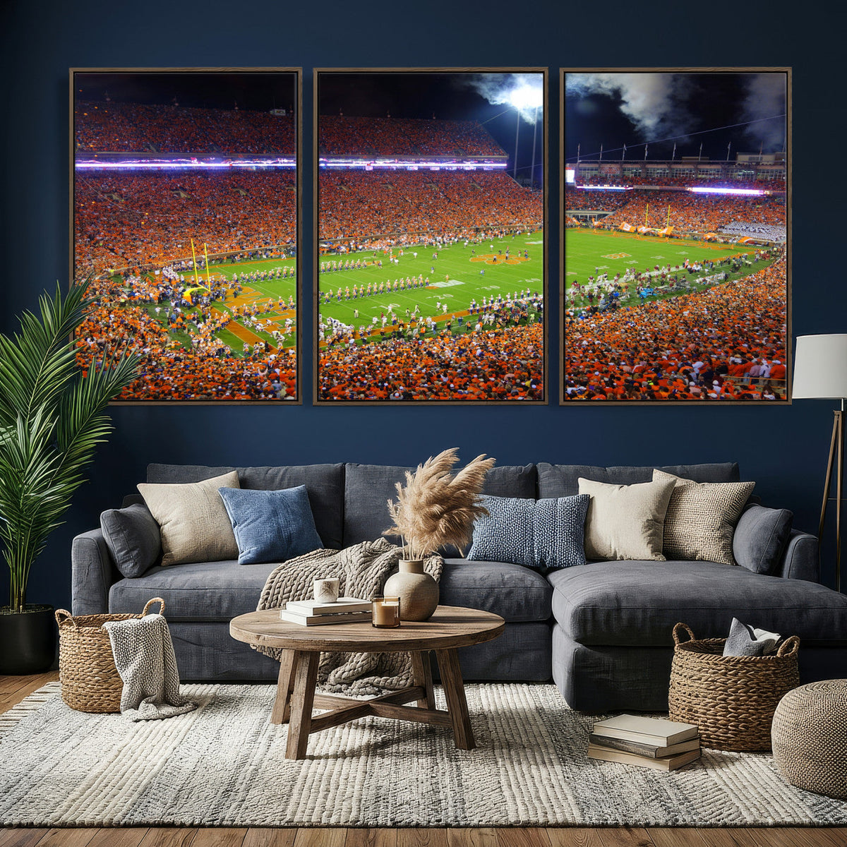 Clemson Football Stadium Wall Art Canvas Print, College