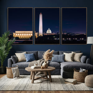 Washington White House Skyline Wall Art Canvas Print –