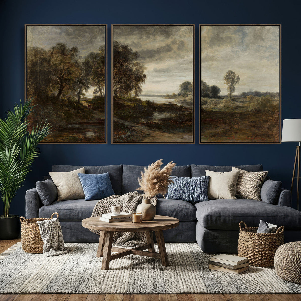 Adolf Dressler Landscape of the Oder River Wall Art Canvas