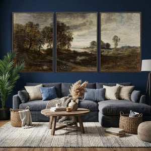 Adolf Dressler Landscape of the Oder River Wall Art Canvas