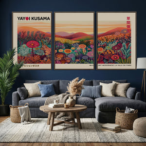 Yayoi Kusama Colorful Landscape Wall Art Canvas Print –