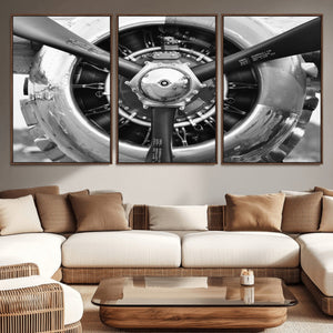 Vintage Airplane Wall Art Canvas Print
