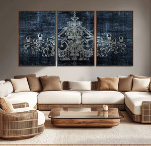 Dark Chandelier Wall Art Canvas Print