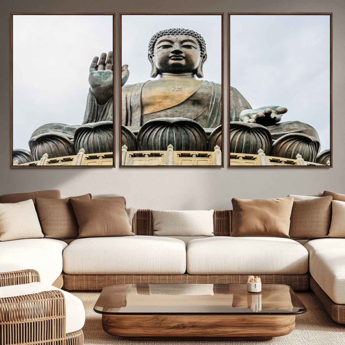 Buddha Statue Wall Art Canvas Print