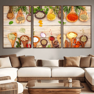 Kitchen Spice on the Table Wall Art, Kitchen Spice Wall Art