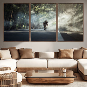 Cycling Road Bike in the Morning, Cycling Road Bike Canvas