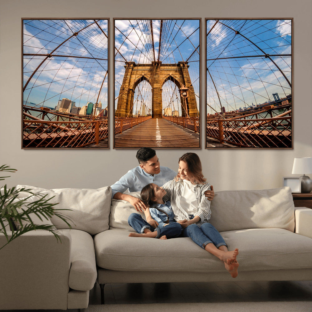 Brooklyn Bridge Manhattan Wall Art Canvas Print