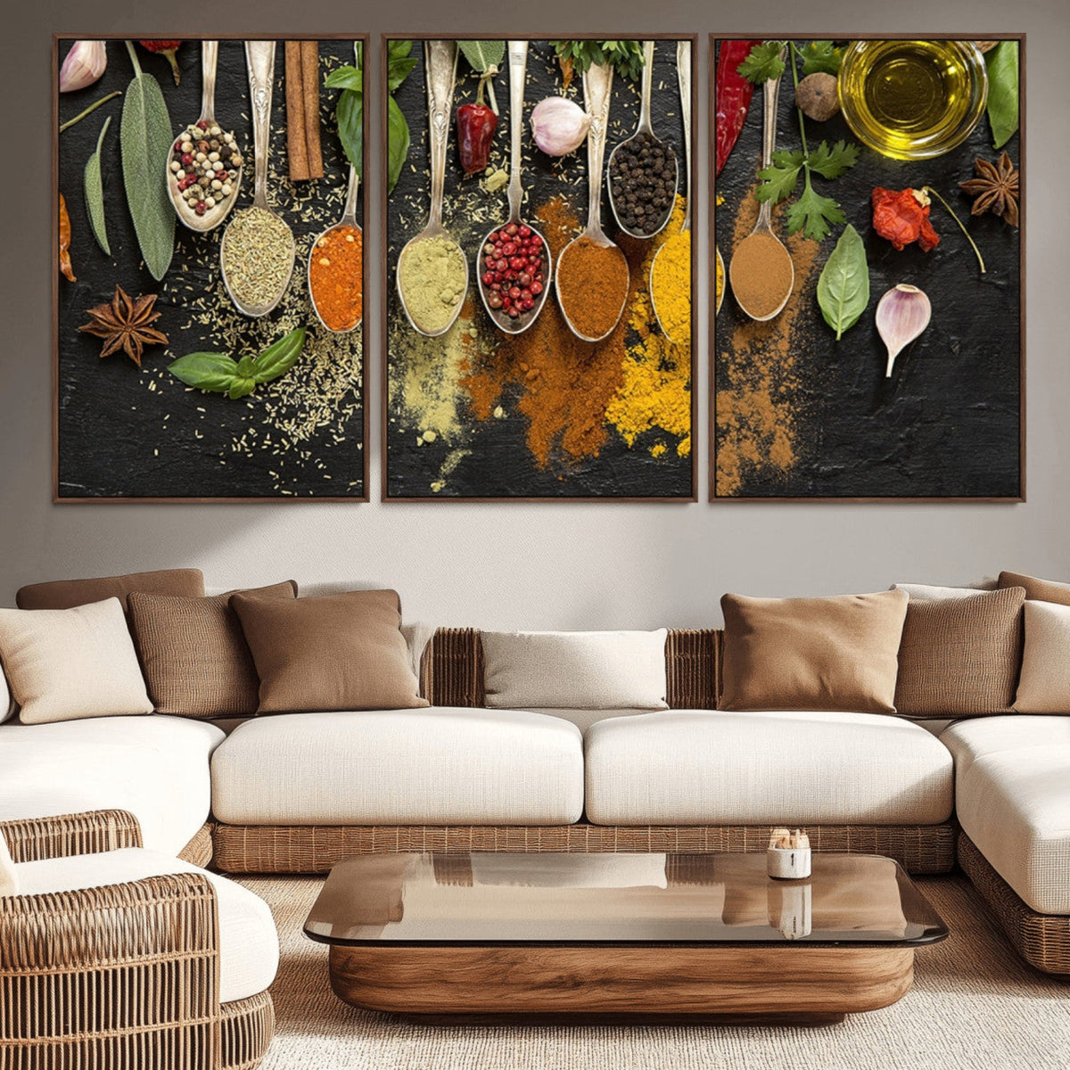 Kitchen Spice Wall Art Canvas Print