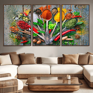 Spoonful of Spices Cooking Wall Art Canvas Print - Vibrant