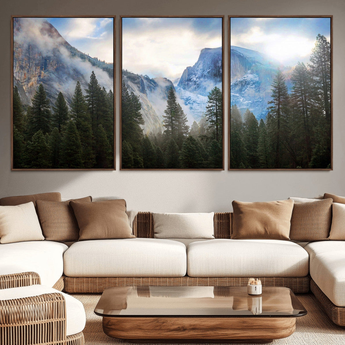 Half Dome Yosemite Calinia Wall Art Canvas Print El Capitan