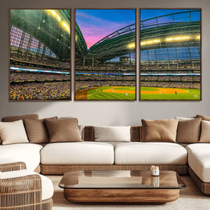 Milwaukee Brewers Baseball Team Print Canvas- American