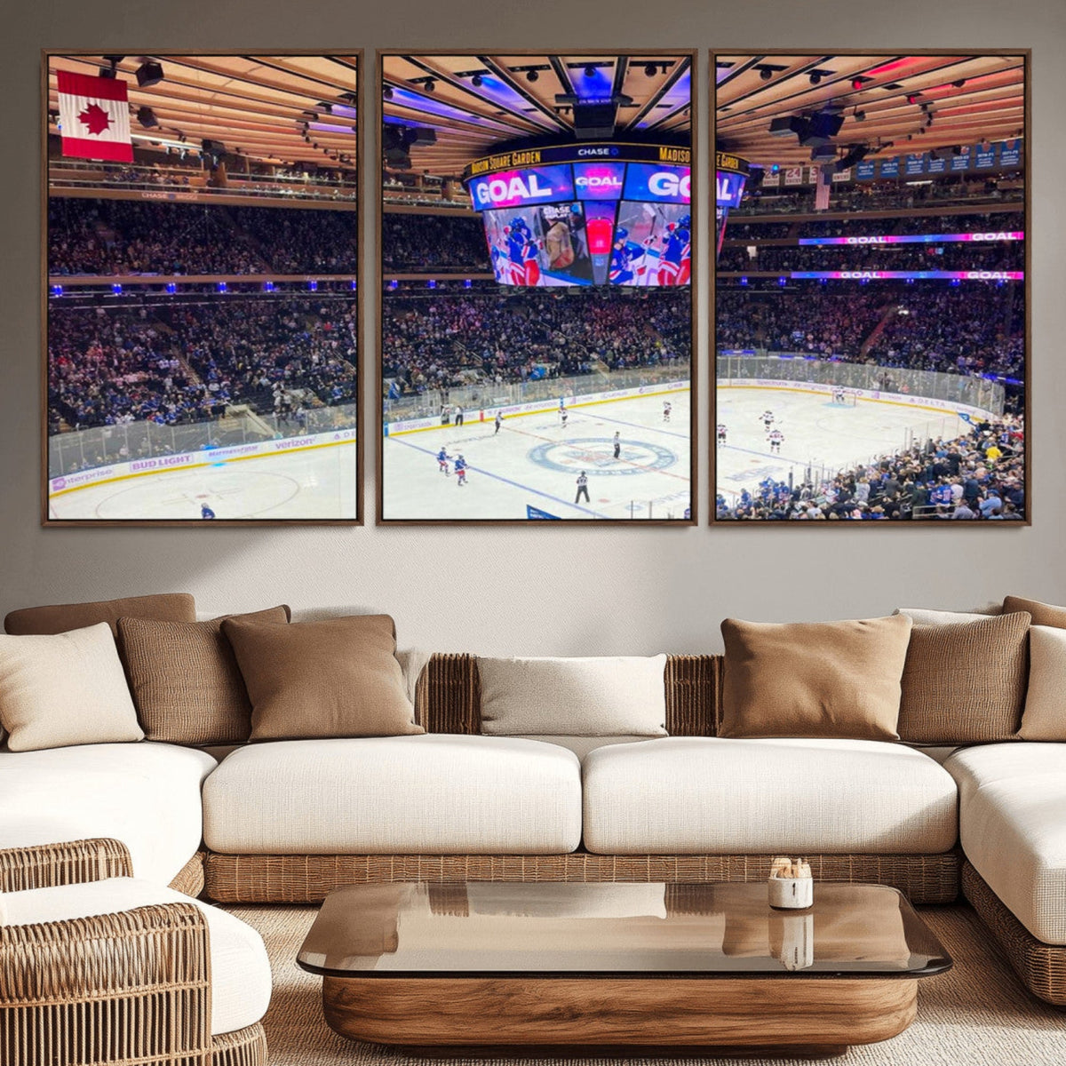 Madison New York Rangers Hockey Stadium Wall Art Canvas