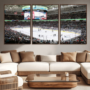 Sharks Arena Blackhawks Sharks Ice Hockey Stadium Wall Art