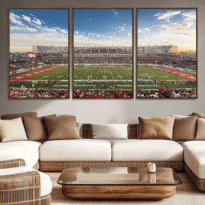 Framed Houston Cougars Football Team Print - Houston TDECU