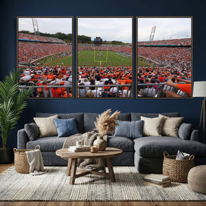 Virginia Cavaliers Football Team Print - Charlottesville Scott Stadium Print Wall Art Canvas