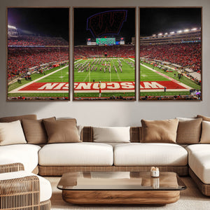 Wisconsin Badgers Football Team Print Canvas- Madison Camp