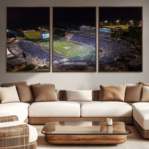 Duke University Blue Devils Football Print Canvas - Durham