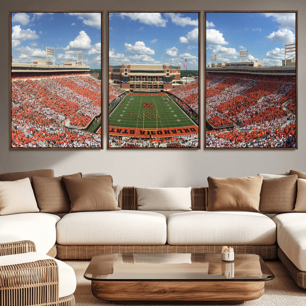 Oklahoma State Cowboys Football Team Print - Stillwater