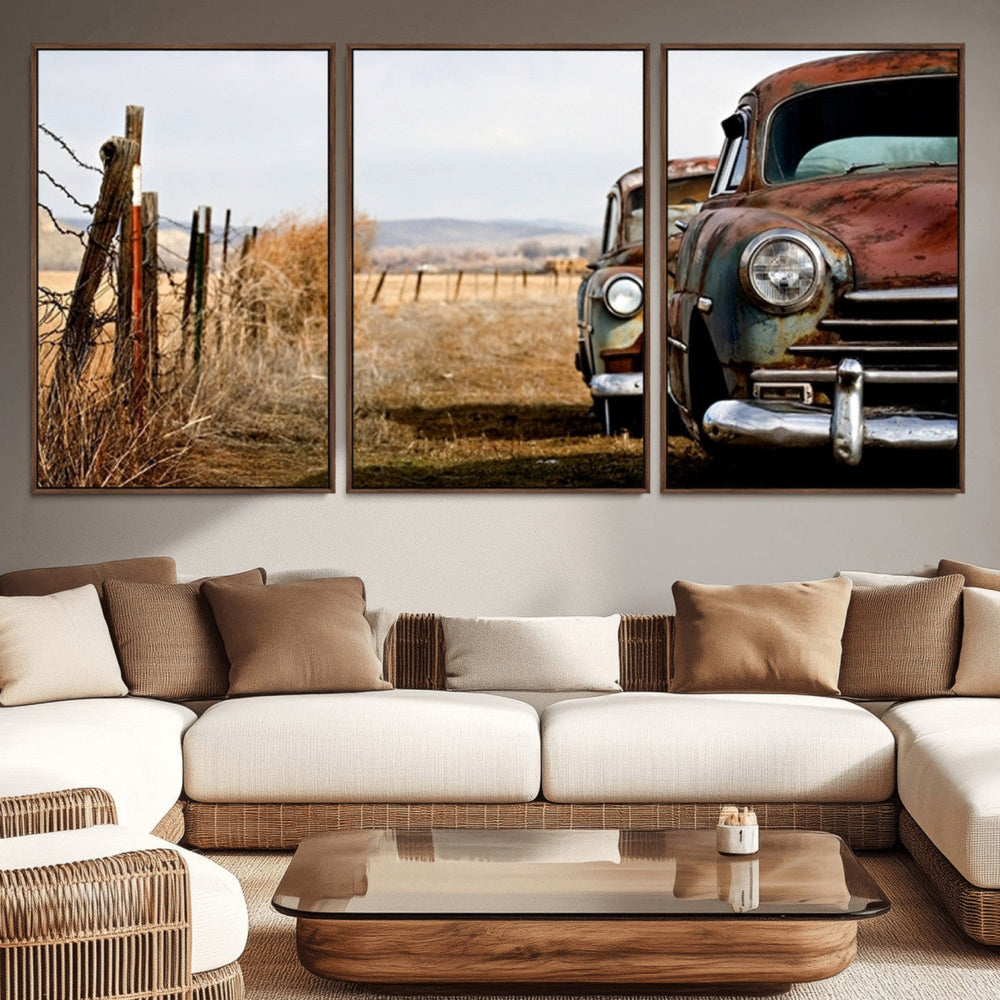 Classic Cars Vintage Wall Art Canvas Print