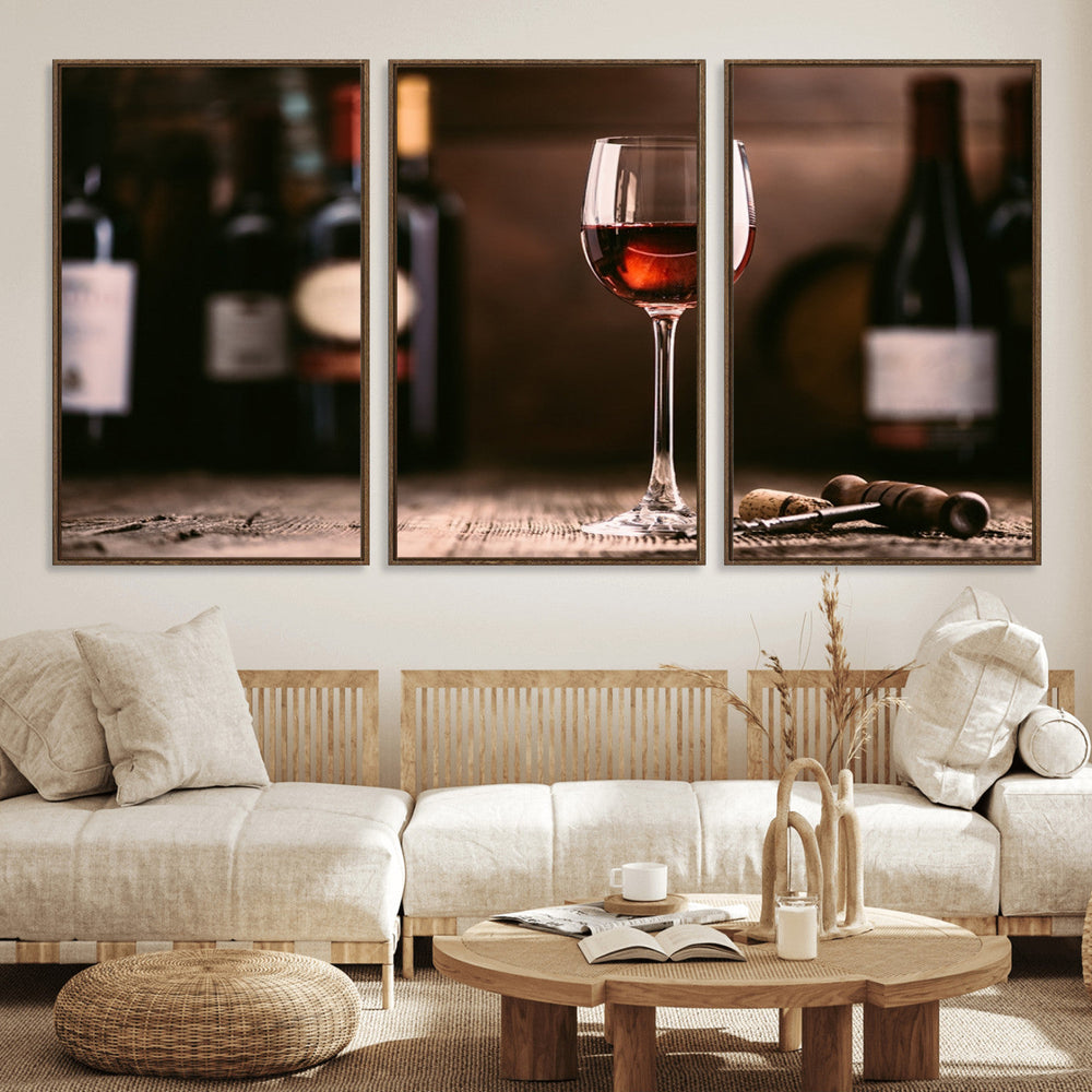 Red Wine and Bottle Canvas Print