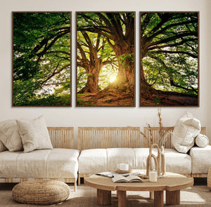 Majestic Ancient Tree Wall Art, NatureCanvas Print, Woodland