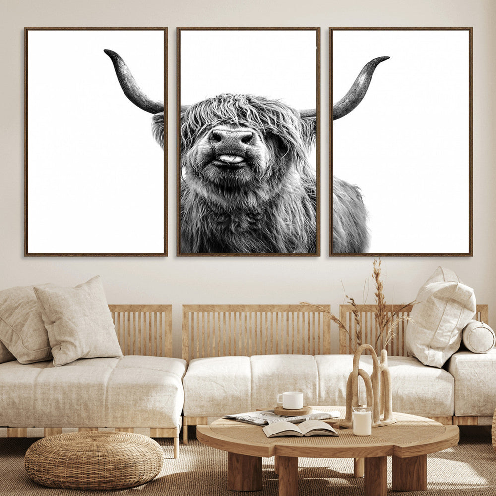 Fanny Scottish Highland Cow Cattle Art Print Farmhouse Wall