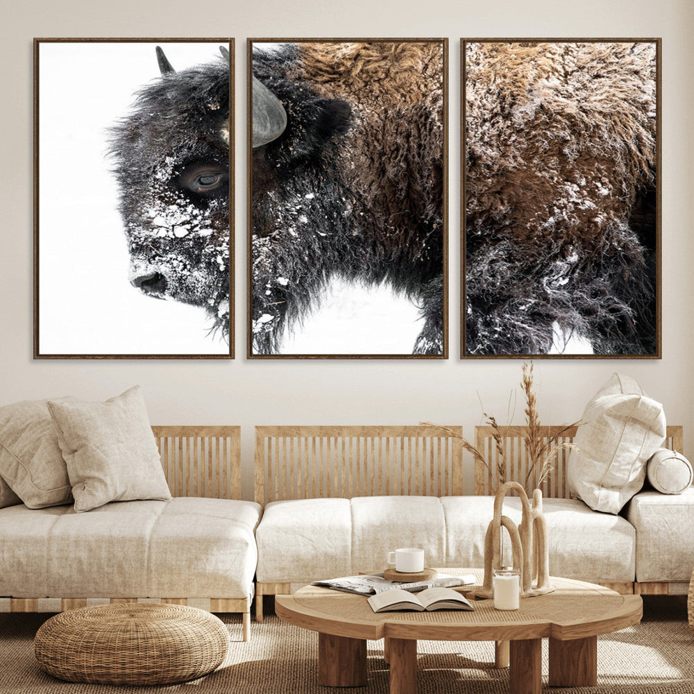 American Bison Wall Art Print – Majestic Buffalo Canvas