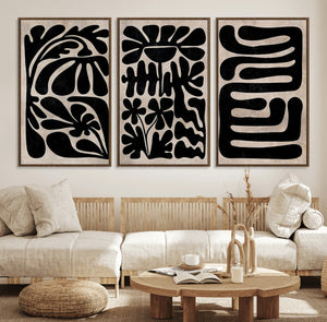 Canvas Print Wall Art Abstract Art Boho, Framed Boho Art
