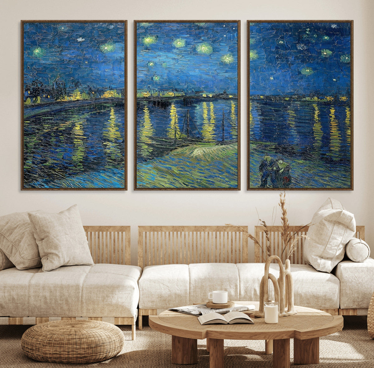 Vincent van Gogh Starry Night over the Rhone Abstract Wall