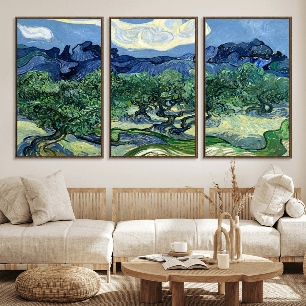 Olive Trees Van Gogh Wall Art Canvas Print
