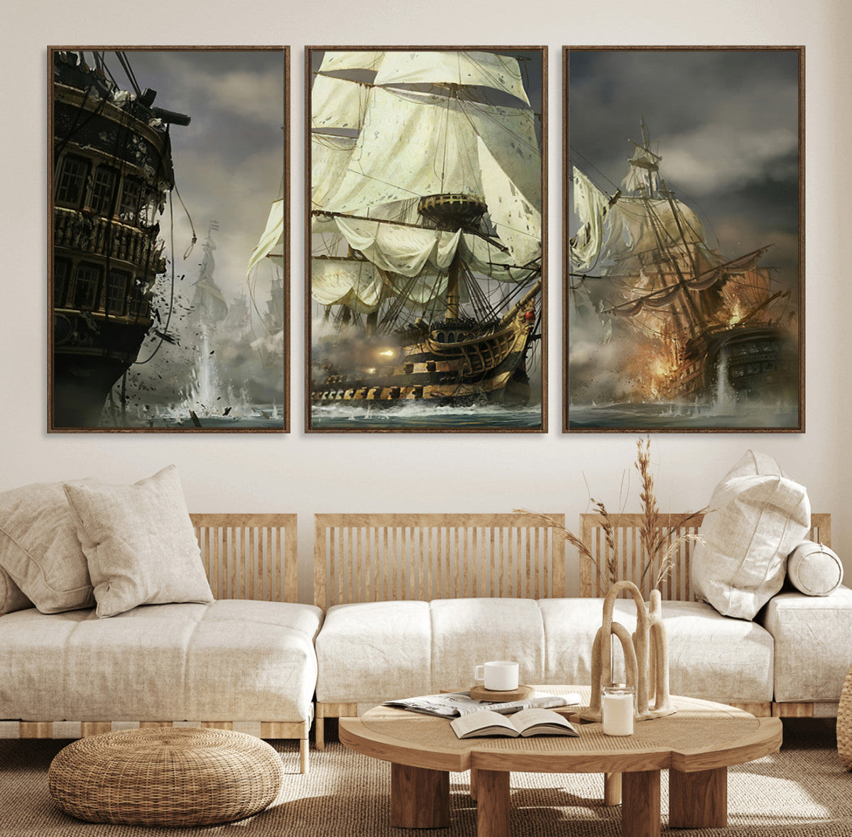 Pirate Ship War Wall Art Canvas Print