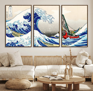 Katsushika Hokusai Kanagawa Giant Wave Wall Art Canvas Print