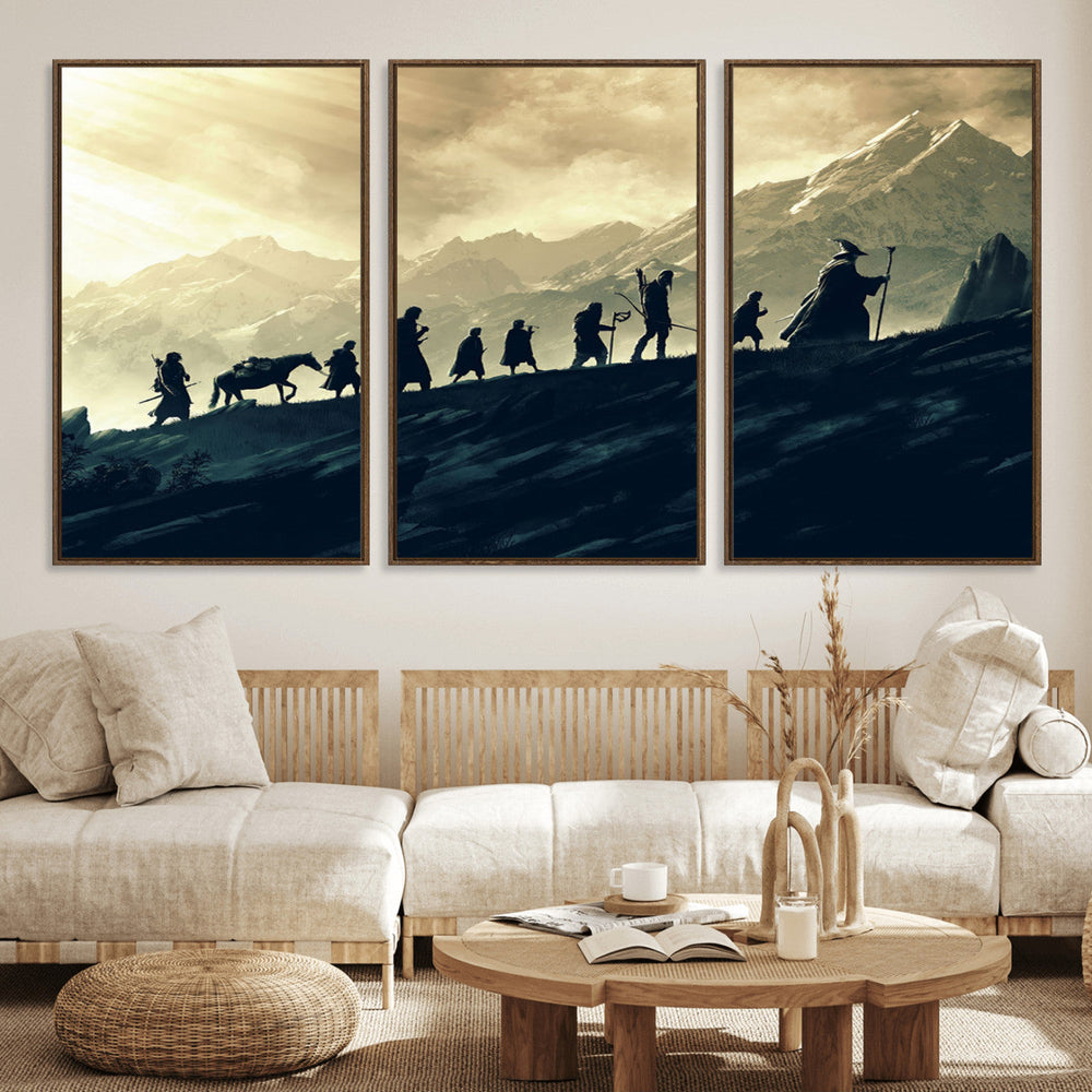 Fellowship Journey Wall Art – Fantasy Adventure Canvas Print