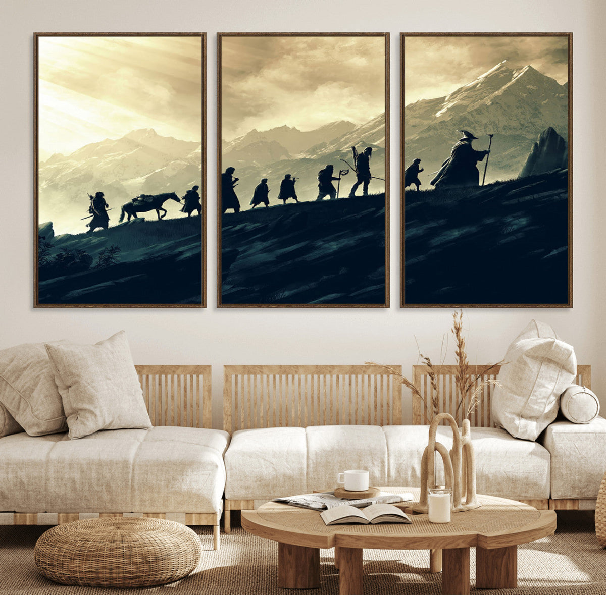 Fellowship Journey Wall Art – Fantasy Adventure Canvas Print