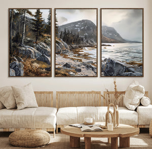 Serene Coastal View of Acadia National Park - Stunning