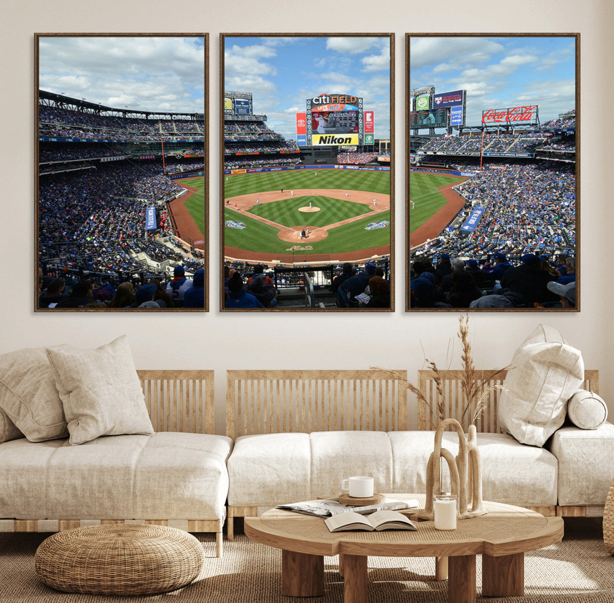 New York Mets Baseball Team Print - Citi Field Stadium Wall