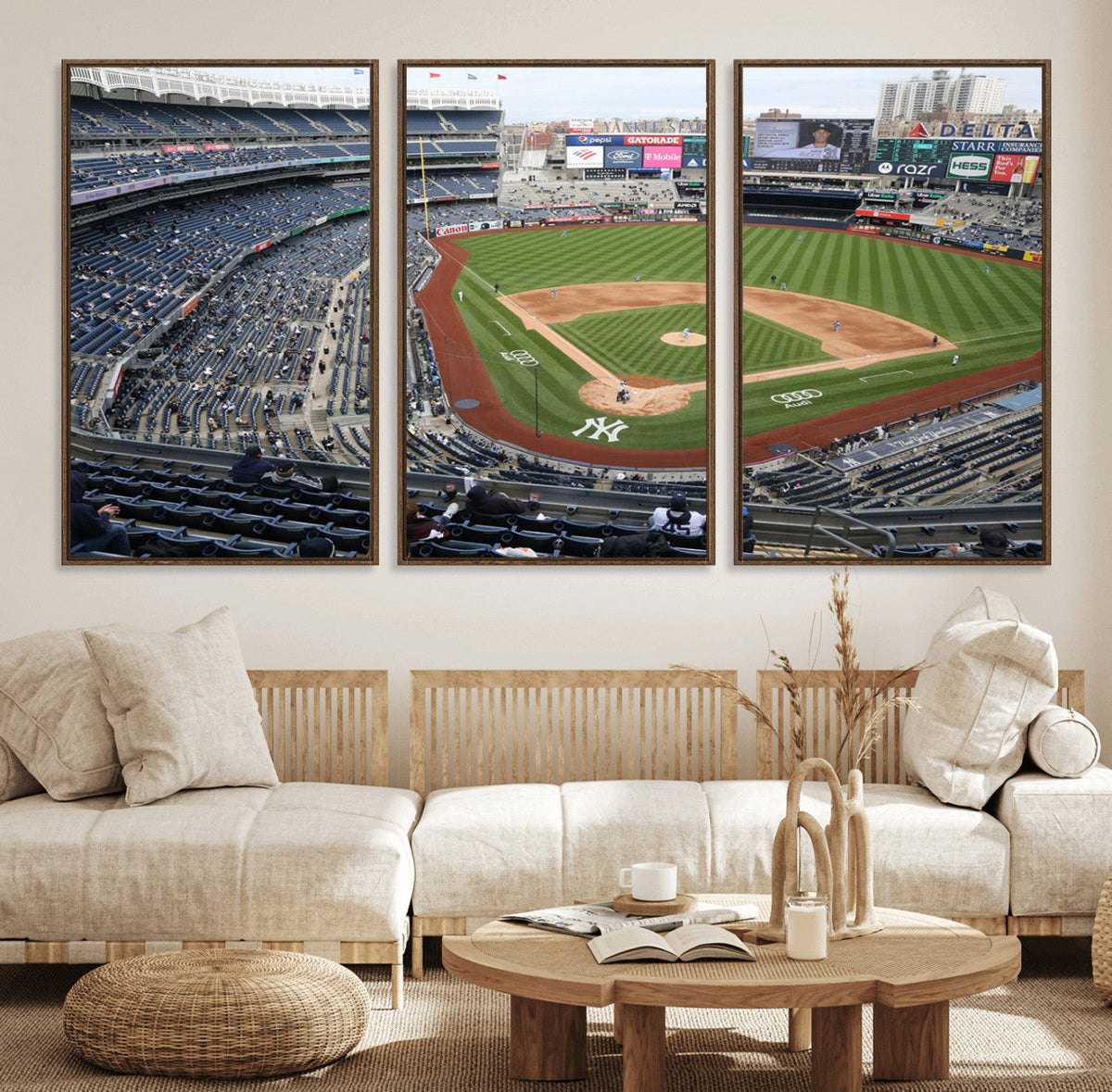 New York Yankees Baseball Team Print - Yankee Stadium Wall
