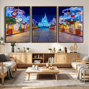 Disney Wall Art | Castle Large Wall Art Disney Magic Kingdom