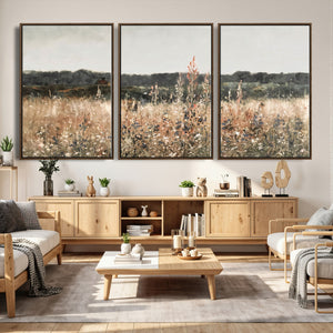 Rustic Field Landscape Wall Art Print, Giclee Canvas Wall
