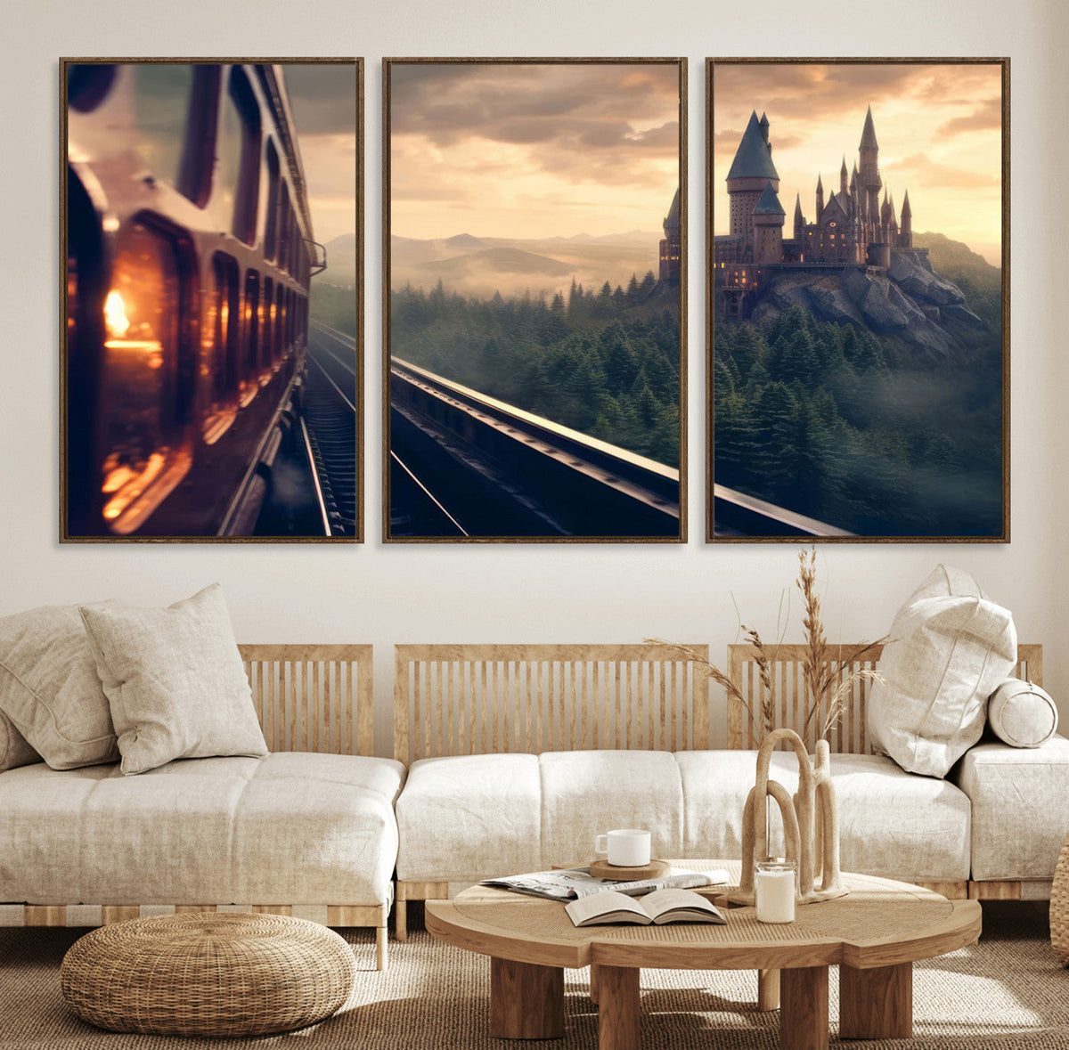 Harry Castle Wall Art Canvas Print, Wizard School Wall Art
