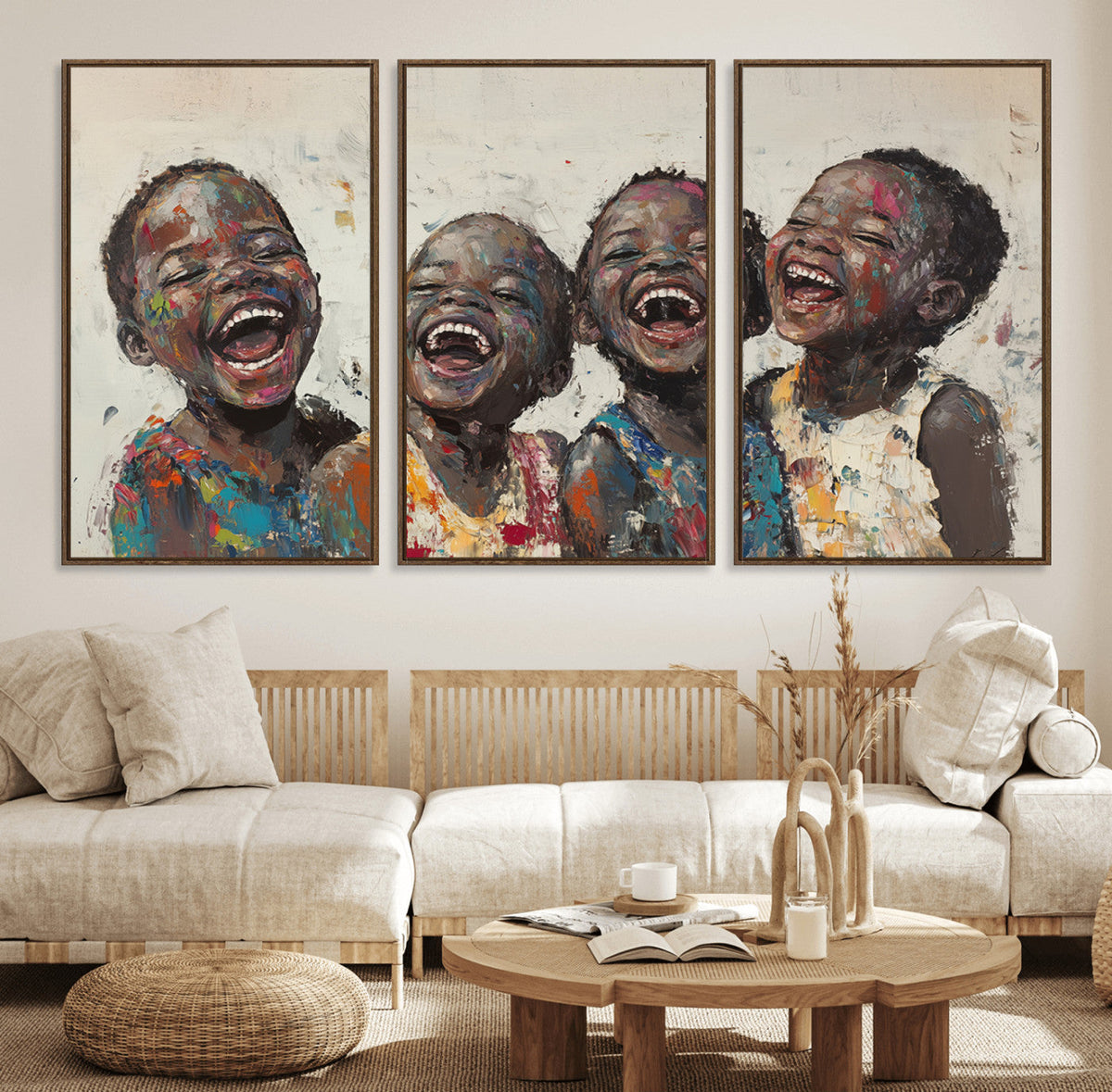 Shai Yossef Print - Joyful Childhood Canvas Wall Art -