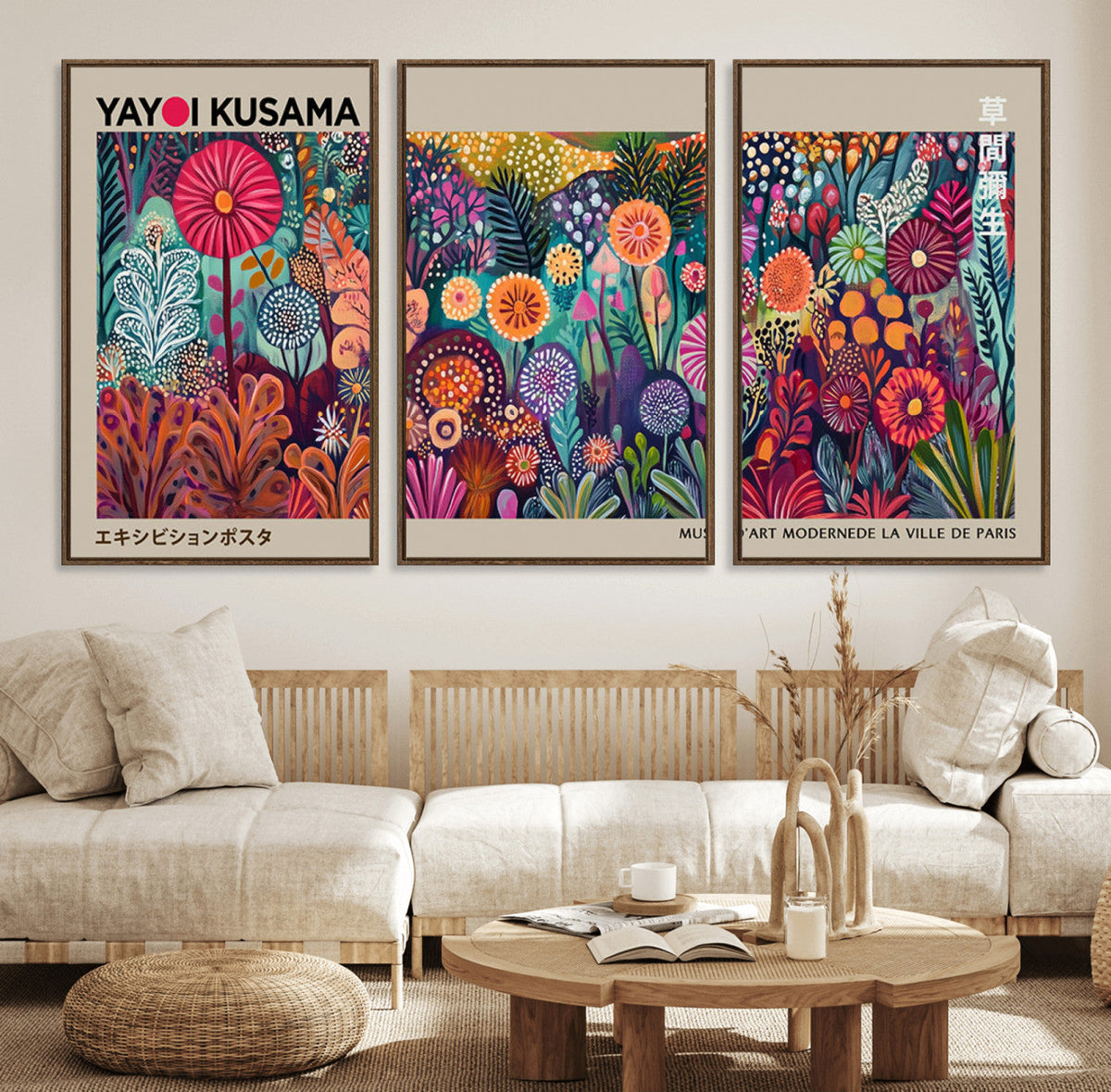Yayoi Kusama Wall Art Canvas Print, Abstract Art, Large