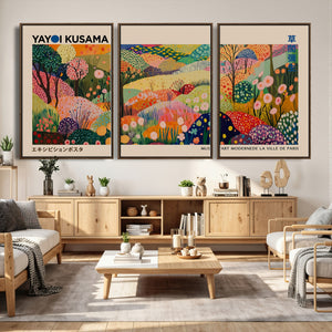 Yayoi Kusama Japanese Art Canvas Print, Abstract Art, Large