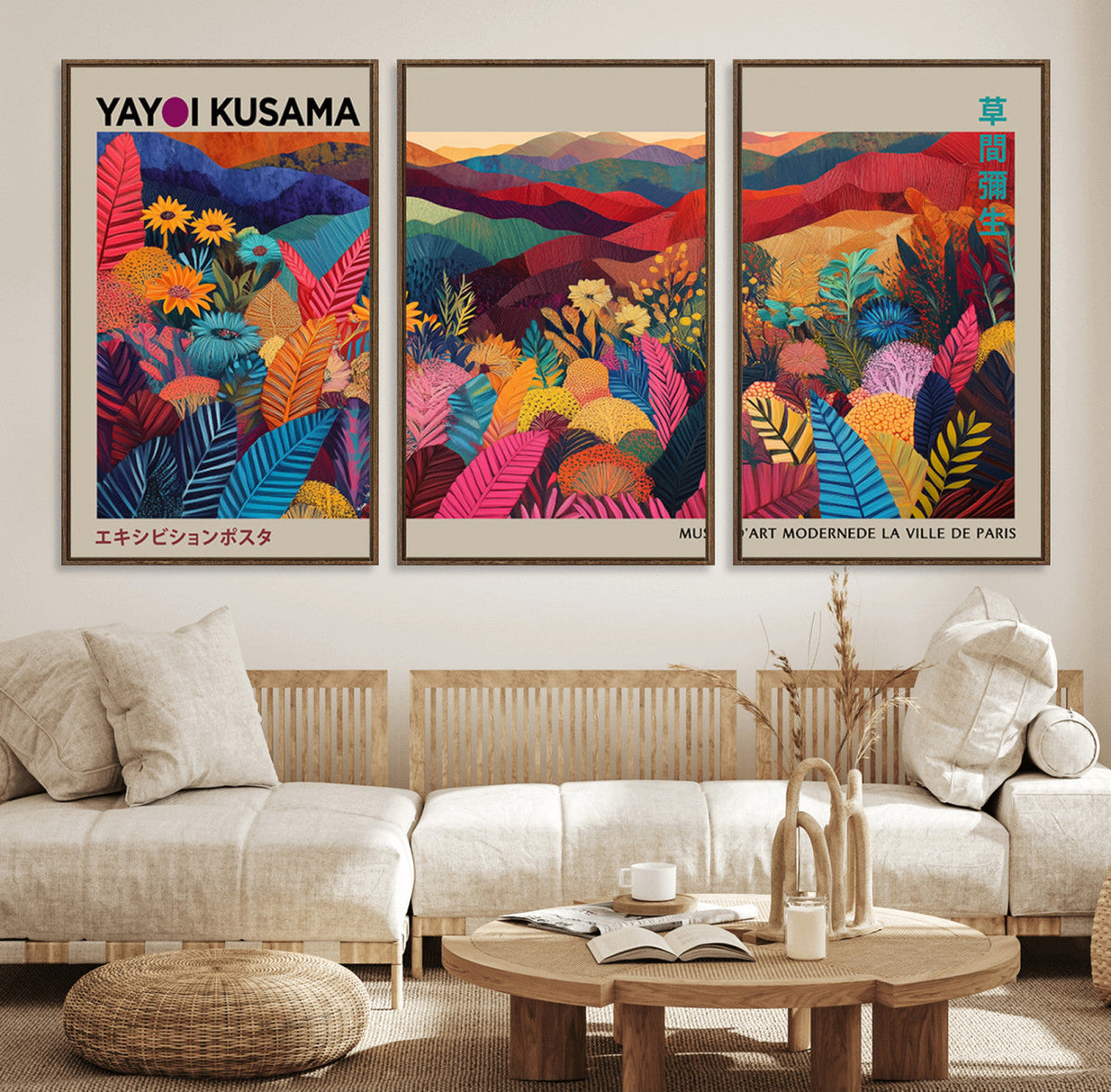 Yayoi Kusama Wall Art Canvas Print, Abstract Art, Large