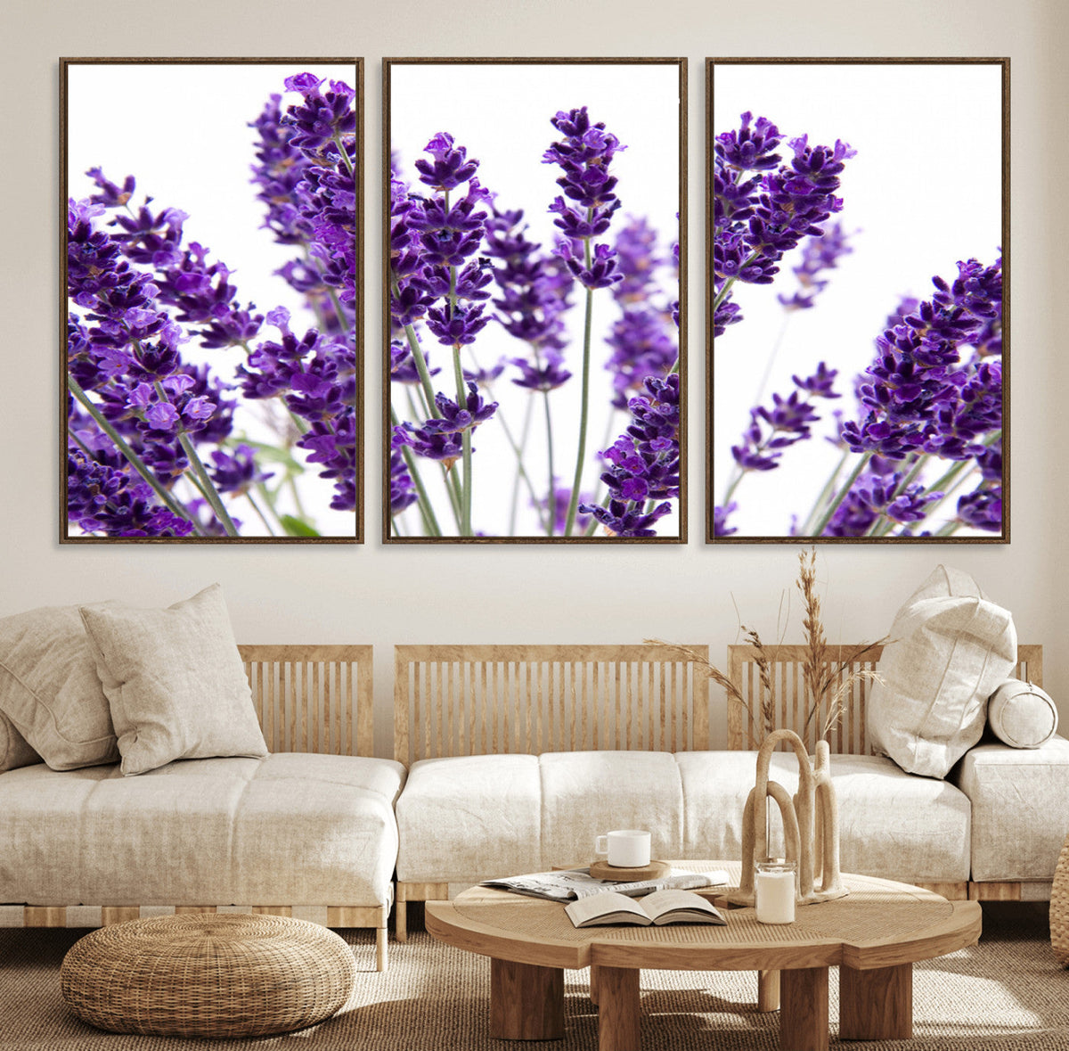Lavender Flower Wall Art Canvas Print