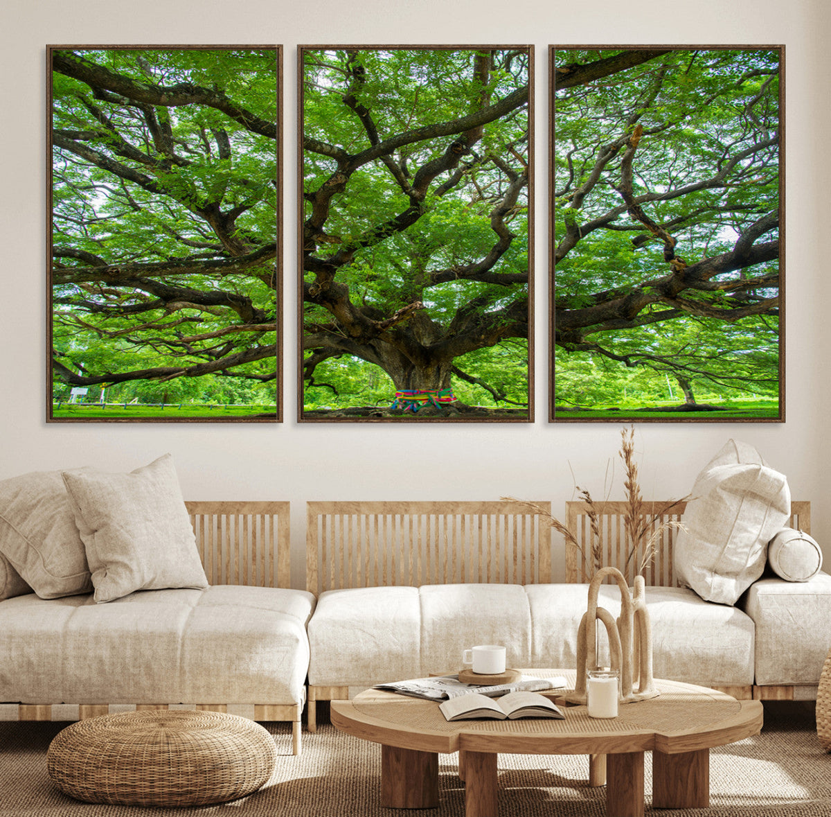 Angel Oak Tree Wall Art Canvas Print – Framed Majestic